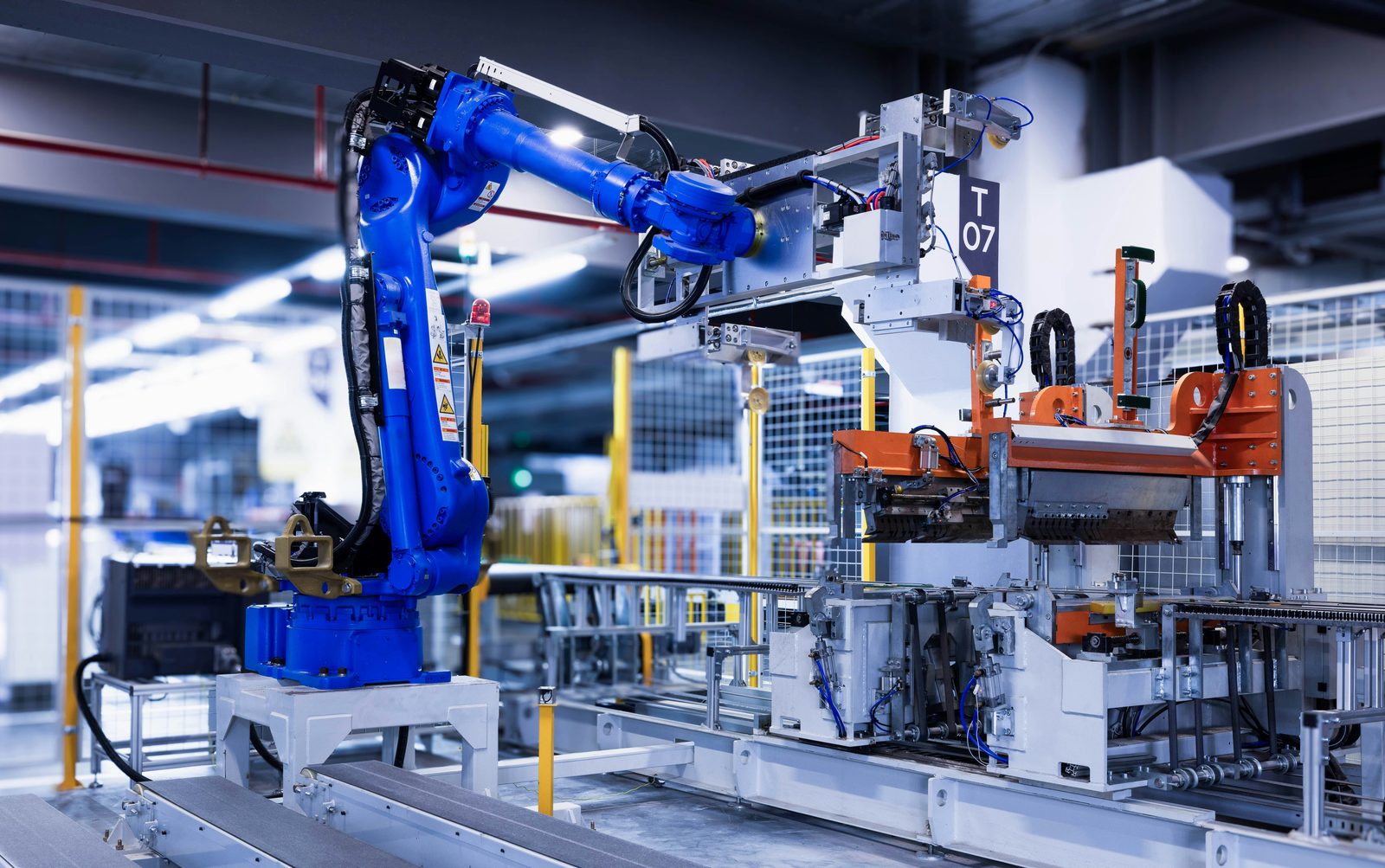 Robotic material handling cell built by Brew City Robotics